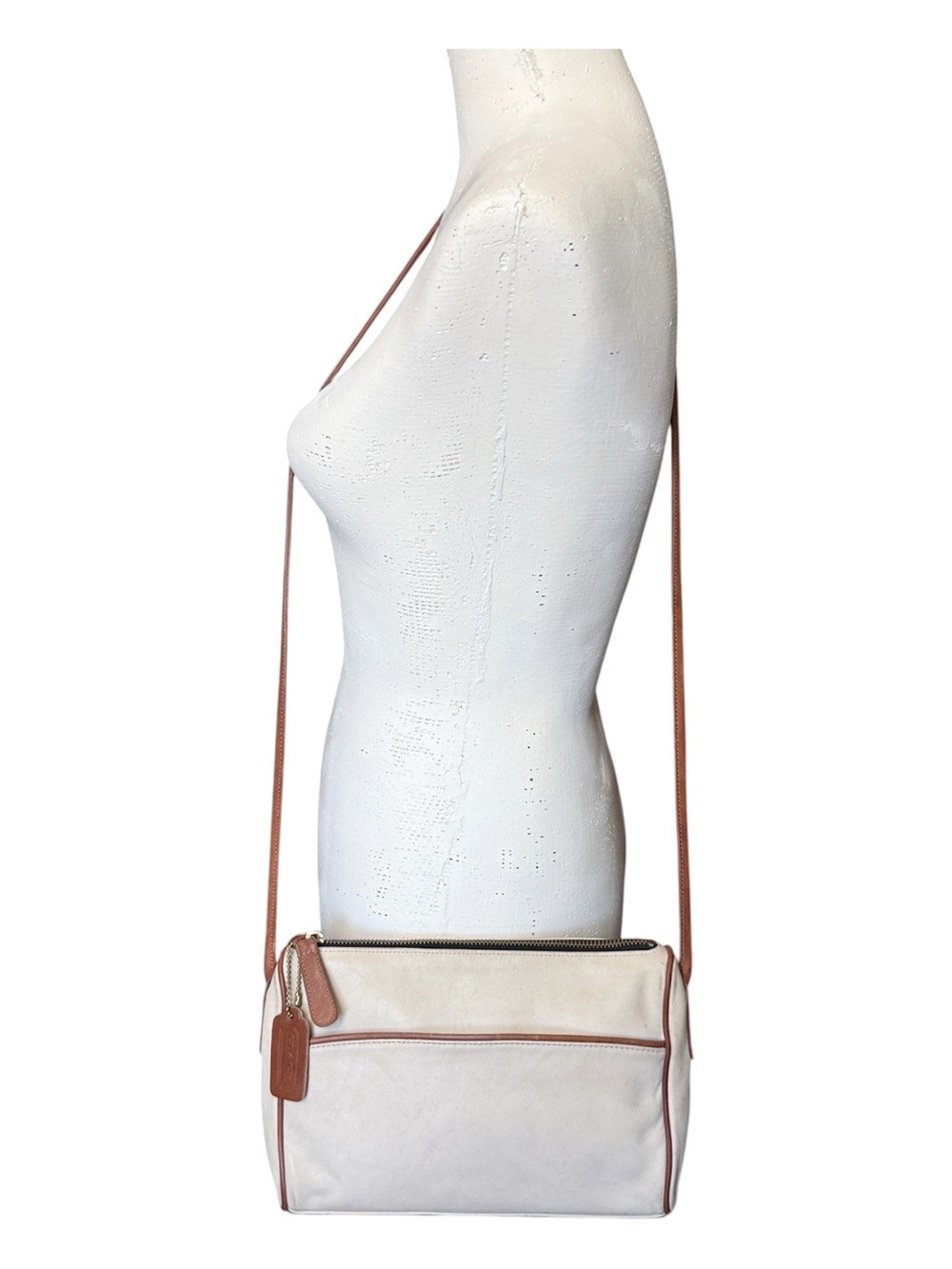 Vintage Coach Spectator Swagger leather crossbody bag - bone/British tan